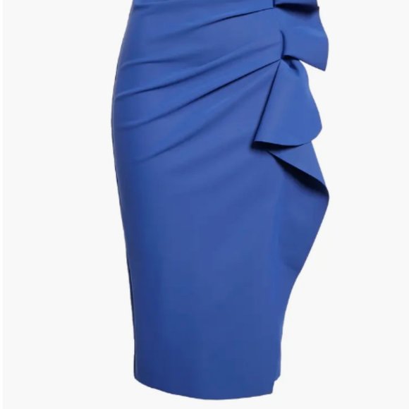 CHIARA BONI LA PETITE ROBE MARIANGELE NAUTICO COCKTAIL SHEATH DRESS 12 US/ 48 IT - Picture 8 of 9